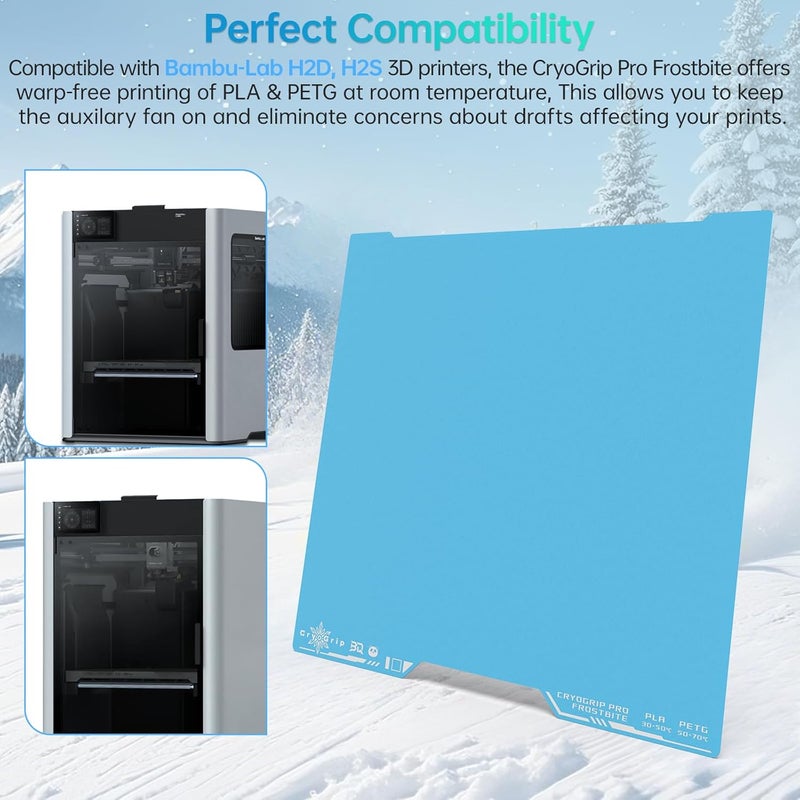 BigTreeTech BIQU Cryogrip Pro Frostbite 355x346MM for Bambu-Lab H2D/H2S 3D Printers - Image 5